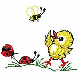 Chick Embroidery Design 8 Chick Embroidery Design 8